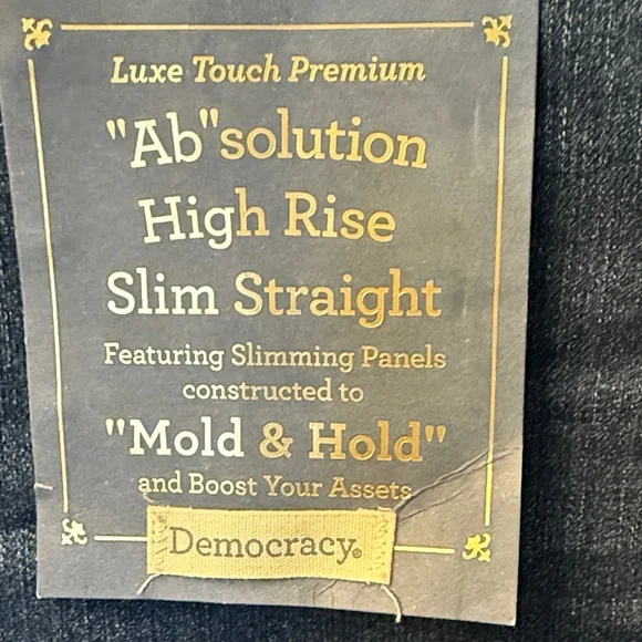 NWT Democracy High Rise Embroidered Jeans - Absolution Slim Straight - Picture 3 of 9